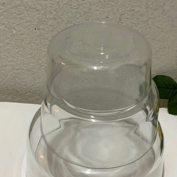 Set of 3 Bormioli Rocco Italy Round 9” 7”&6” Glass Serving Dish Bowl Italy G10 - Picture 2 of 14